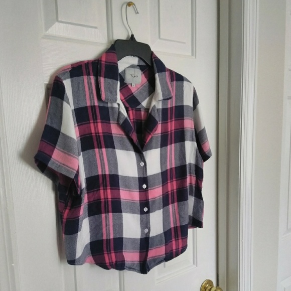 Rails Button Down Cropped Shirt - Picture 3 of 8